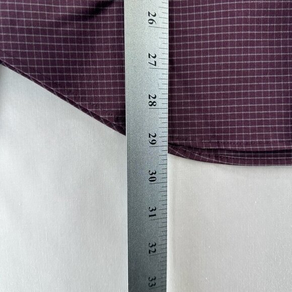 Calvin Klein Shirt Mens Size S Move 365 Graph Check Long Sleeve Burgundy - Picture 11 of 11
